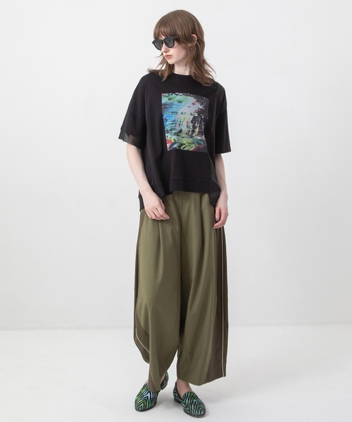 AULA AILA(アウラアイラ)の「オーシャンフォトプリントTシャツ(Tシャツ/カットソー・レディース・ホワイト/ブラック/ネイビー/イエロー系その他・0)」の19枚目の写真