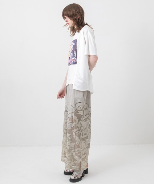 AULA AILA(アウラアイラ)の「オーシャンフォトプリントTシャツ(Tシャツ/カットソー・レディース・ホワイト/ブラック/ネイビー/イエロー系その他・0)」の6枚目の写真