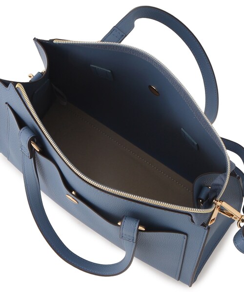 SHOO・LA・RUE（シューラルー）の「◆【通勤/デイリー/2WAY】一枚革風ポケットトートバッグ（トートバッグ・レディース・グレー/ブルー/ブラック・00）」の9枚目の写真