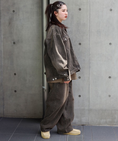 SPINNS（スピンズ）の「【ユニセックスで着用可能】オーバーダイデッキジャケット（デニムジャケット・メンズ・ブルー/ブラック・ONESIZE）」の19枚目の写真