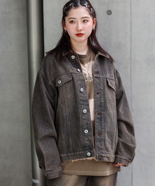 SPINNS（スピンズ）の「【ユニセックスで着用可能】オーバーダイデッキジャケット（デニムジャケット・メンズ・ブルー/ブラック・ONESIZE）」の12枚目の写真