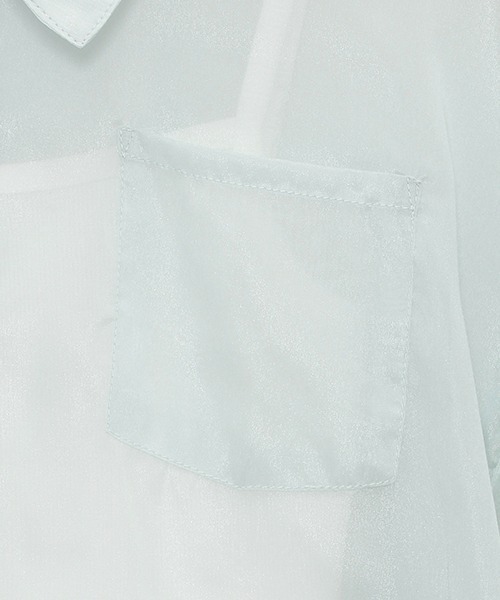 LOVETOXIC（ラブトキシック）の「インナーつきクロップドシャツ（シャツ/ブラウス・キッズ・オフホワイト/ピンク/エメラルド・S/M/L）」の12枚目の写真