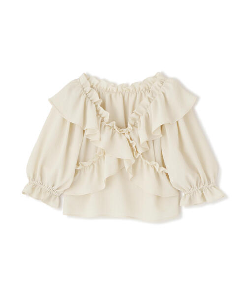 FREE'S MART（フリーズマート）の「2WAYオフショルフリルブラウス（シャツ/ブラウス・レディース・ホワイト/ピンク/ライトグリーン・FREE）」の13枚目の写真