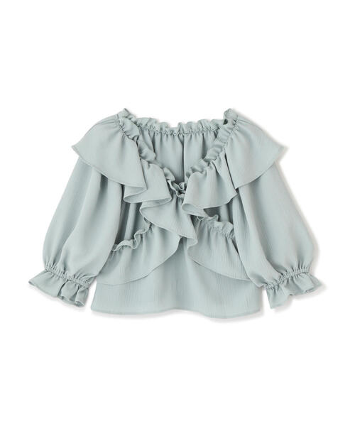 FREE'S MART（フリーズマート）の「2WAYオフショルフリルブラウス（シャツ/ブラウス・レディース・ホワイト/ピンク/ライトグリーン・FREE）」の8枚目の写真