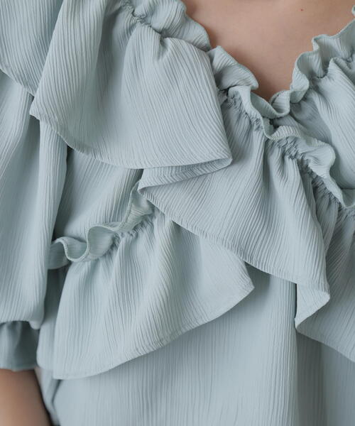 FREE'S MART（フリーズマート）の「2WAYオフショルフリルブラウス（シャツ/ブラウス・レディース・ホワイト/ピンク/ライトグリーン・FREE）」の14枚目の写真