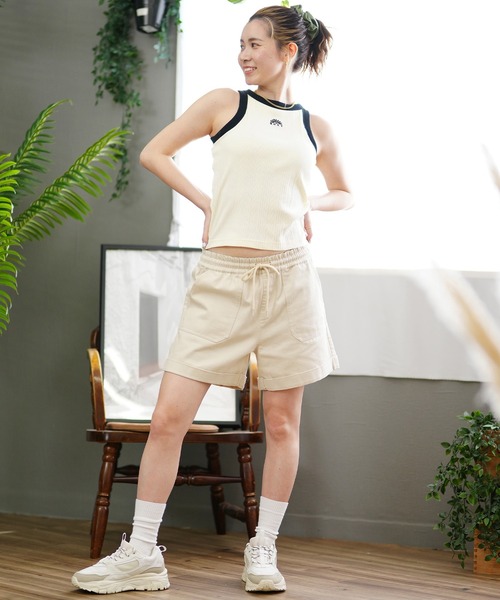 ROXY（ロキシー）の「ROXY/ロキシー タンクトップ カップ付き ロゴ刺繍 RDK242024（タンクトップ・レディース・ブラック/オフホワイト/ホワイト×ブラック・L/M）」の17枚目の写真