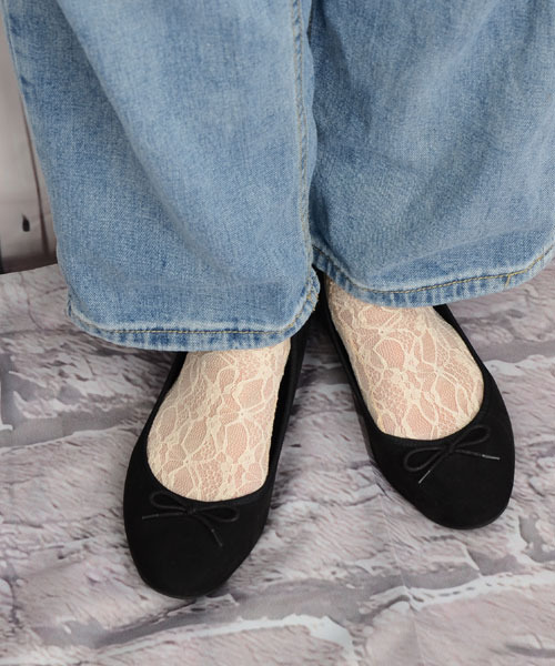 TONE SELECT GOODS（トーンセレクトグッズ）の「【float】レース フラワー クルー丈ソックス（ソックス/靴下・レディース・ホワイト/ブラック/アイボリー・FREE）」の20枚目の写真