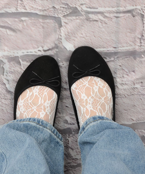 TONE SELECT GOODS（トーンセレクトグッズ）の「【float】レース フラワー クルー丈ソックス（ソックス/靴下・レディース・ホワイト/ブラック/アイボリー・FREE）」の13枚目の写真