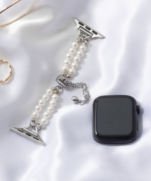 emonique(エモニーク)の「ステンレス製 Apple Watch バンド スマートウォッチバンド【38/40/41/42/44/45/49mm対応】(デジタル腕時計・レディース・ホワイト/ピンク/ブラック・38/42)」の2枚目の写真