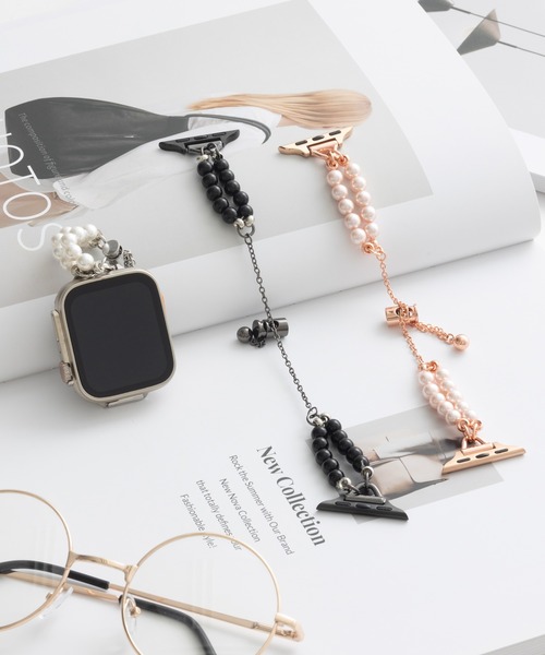 emonique(エモニーク)の「ステンレス製 Apple Watch バンド スマートウォッチバンド【38/40/41/42/44/45/49mm対応】(デジタル腕時計・レディース・ホワイト/ピンク/ブラック・38/42)」の4枚目の写真