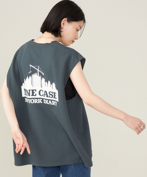 ［SHIPS NINE CASE］NY DIARY スリーブレス トップス セール】SHIPS NINE CASE:NY DIARY スリーブレス トップス ◇（タンク