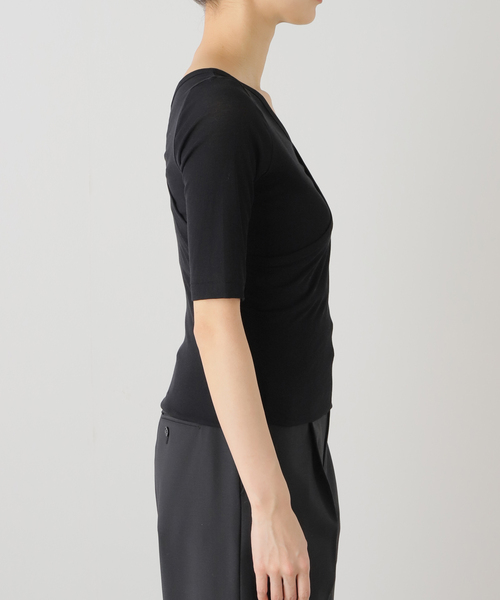 babaco(ババコ)の「【babaco/ババコ】Twisted Cotton Layered Top(Tシャツ/カットソー・レディース・アイボリー/ブラック・FREE)」の16枚目の写真