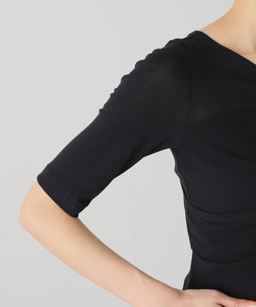 babaco(ババコ)の「【babaco/ババコ】Twisted Cotton Layered Top(Tシャツ/カットソー・レディース・アイボリー/ブラック・FREE)」の19枚目の写真