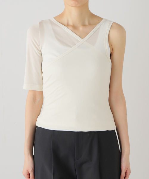 babaco(ババコ)の「【babaco/ババコ】Twisted Cotton Layered Top(Tシャツ/カットソー・レディース・アイボリー/ブラック・FREE)」の14枚目の写真