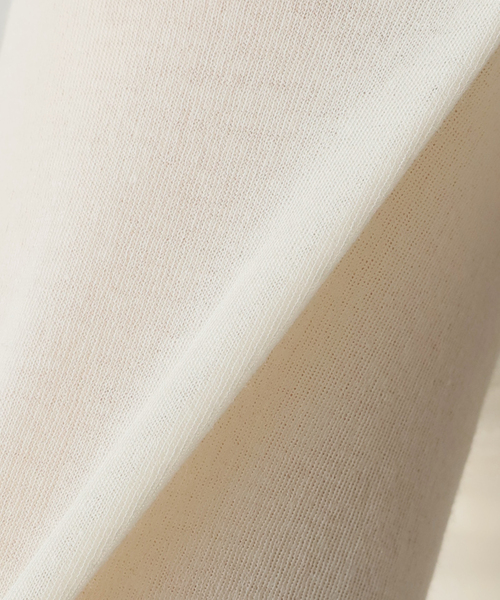 babaco(ババコ)の「【babaco/ババコ】Twisted Cotton Layered Top(Tシャツ/カットソー・レディース・アイボリー/ブラック・FREE)」の8枚目の写真