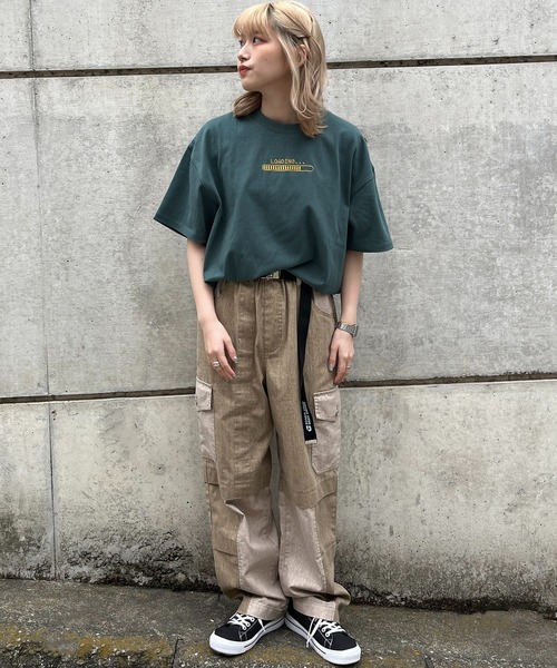 DOUBLE NAME（ダブルネーム）の「ＧＡＭＥＲ　ＢＡＣＫ刺しゅうＴＥＥ（Tシャツ/カットソー・レディース・オフホワイト/グリーン/ピンク・FREE）」の14枚目の写真