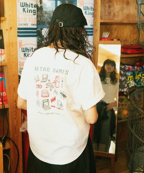 GAMER BACK刺しゅうTEE（Tシャツ/カットソー）｜DOUBLE