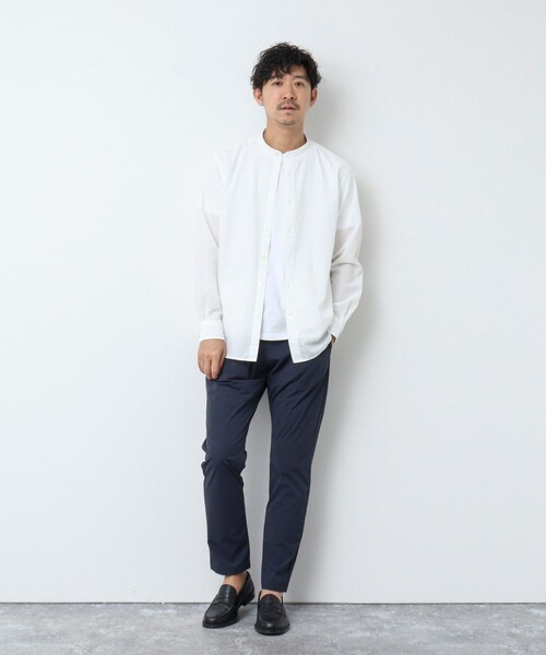 NOLLEY’S（ノーリーズ）の「TCサッカー バンドカラーシャツ（シャツ/ブラウス・メンズ・ブラック系その他/ホワイト/グリーン系その他/ネイビー・M/S/XL/L）」の13枚目の写真