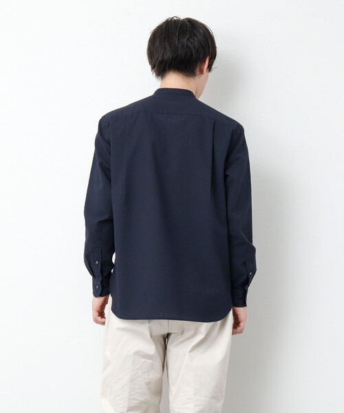 NOLLEY’S（ノーリーズ）の「TCサッカー バンドカラーシャツ（シャツ/ブラウス・メンズ・ブラック系その他/ホワイト/グリーン系その他/ネイビー・M/S/XL/L）」の20枚目の写真