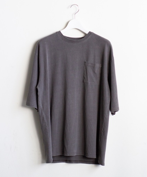 COMMON WARE(コモンウェアー)の「COMMONWARE:16/-天竺 ピグメント加工 ポケットTEE(Tシャツ/カットソー・メンズ・ベージュ/グリーン/ブラウン/ブラック・L/XL/M)」の3枚目の写真