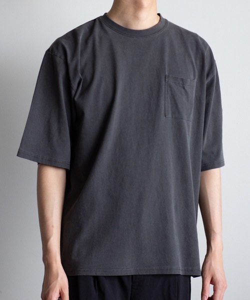 COMMON WARE(コモンウェアー)の「COMMONWARE:16/-天竺 ピグメント加工 ポケットTEE(Tシャツ/カットソー・メンズ・ベージュ/グリーン/ブラウン/ブラック・L/XL/M)」の6枚目の写真