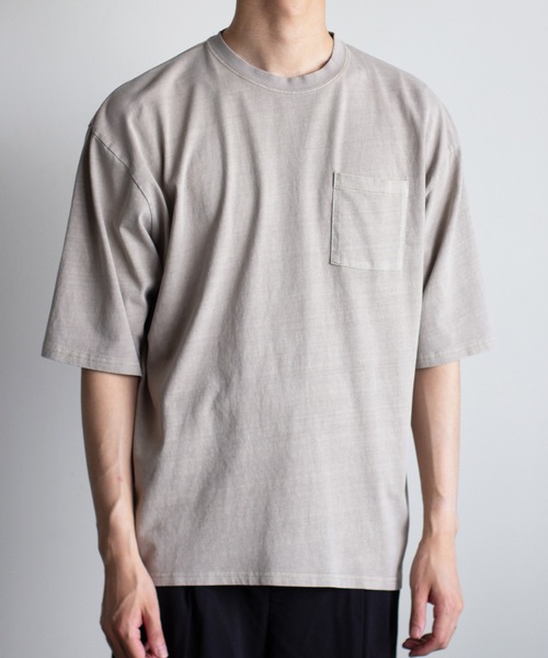 COMMON WARE(コモンウェアー)の「COMMONWARE:16/-天竺 ピグメント加工 ポケットTEE(Tシャツ/カットソー・メンズ・ベージュ/グリーン/ブラウン/ブラック・L/XL/M)」の10枚目の写真