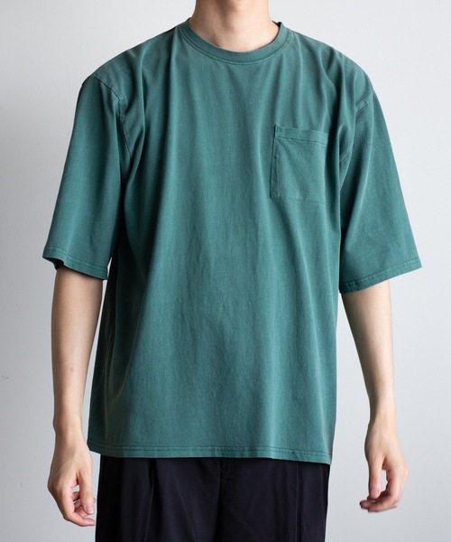 COMMON WARE(コモンウェアー)の「COMMONWARE:16/-天竺 ピグメント加工 ポケットTEE(Tシャツ/カットソー・メンズ・ベージュ/グリーン/ブラウン/ブラック・L/XL/M)」の13枚目の写真