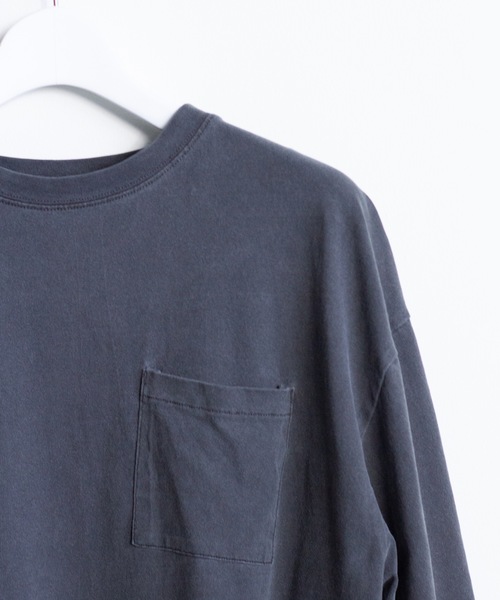 COMMON WARE(コモンウェアー)の「COMMONWARE:16/-天竺 ピグメント加工 ポケットTEE(Tシャツ/カットソー・メンズ・ベージュ/グリーン/ブラウン/ブラック・L/XL/M)」の19枚目の写真