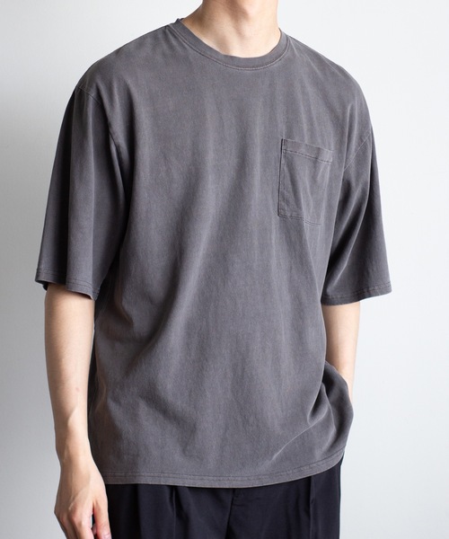 COMMON WARE(コモンウェアー)の「COMMONWARE:16/-天竺 ピグメント加工 ポケットTEE(Tシャツ/カットソー・メンズ・ベージュ/グリーン/ブラウン/ブラック・L/XL/M)」の16枚目の写真