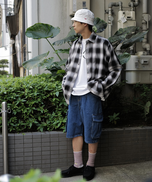 WILLY CHAVARRIA(ウィリーチャバリア)の「【WILLY CHAVARRIA / ウィリー チャバリア】WISM 別注 CARGO SHORT-D(デニムパンツ・メンズ・ネイビー・MEDIUM/LARGE)」の5枚目の写真