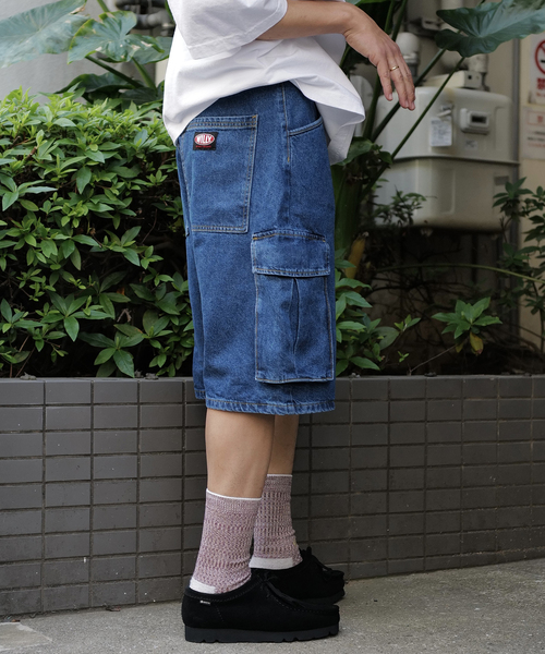 WILLY CHAVARRIA(ウィリーチャバリア)の「【WILLY CHAVARRIA / ウィリー チャバリア】WISM 別注 CARGO SHORT-D(デニムパンツ・メンズ・ネイビー・MEDIUM/LARGE)」の8枚目の写真