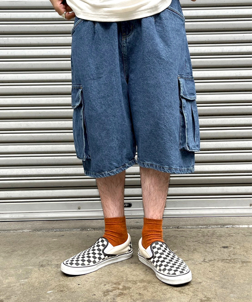 WILLY CHAVARRIA(ウィリーチャバリア)の「【WILLY CHAVARRIA / ウィリー チャバリア】WISM 別注 CARGO SHORT-D(デニムパンツ・メンズ・ネイビー・MEDIUM/LARGE)」の10枚目の写真