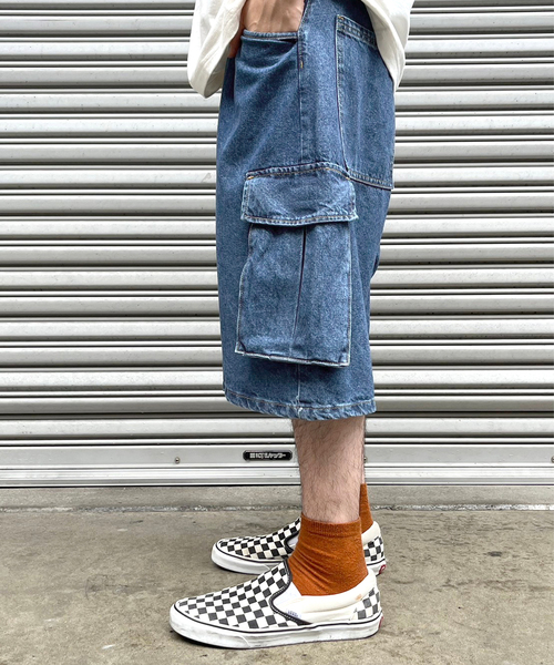 WILLY CHAVARRIA(ウィリーチャバリア)の「【WILLY CHAVARRIA / ウィリー チャバリア】WISM 別注 CARGO SHORT-D(デニムパンツ・メンズ・ネイビー・MEDIUM/LARGE)」の12枚目の写真