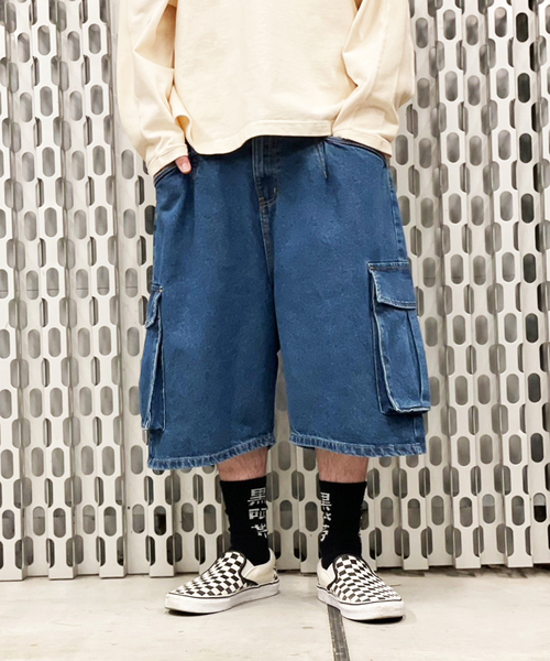 WILLY CHAVARRIA(ウィリーチャバリア)の「【WILLY CHAVARRIA / ウィリー チャバリア】WISM 別注 CARGO SHORT-D(デニムパンツ・メンズ・ネイビー・MEDIUM/LARGE)」の17枚目の写真