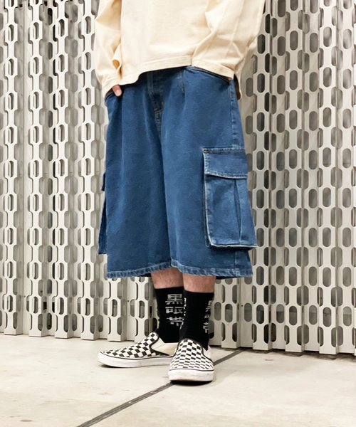WILLY CHAVARRIA(ウィリーチャバリア)の「【WILLY CHAVARRIA / ウィリー チャバリア】WISM 別注 CARGO SHORT-D(デニムパンツ・メンズ・ネイビー・MEDIUM/LARGE)」の18枚目の写真