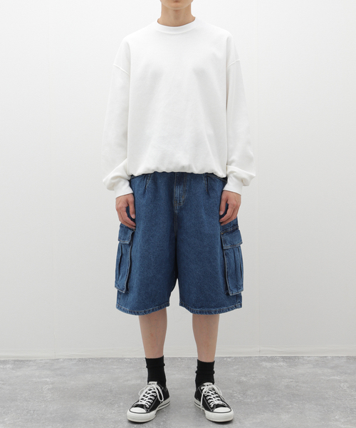 WILLY CHAVARRIA(ウィリーチャバリア)の「【WILLY CHAVARRIA / ウィリー チャバリア】WISM 別注 CARGO SHORT-D(デニムパンツ・メンズ・ネイビー・MEDIUM/LARGE)」の21枚目の写真