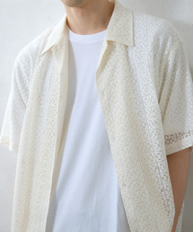 JOURNAL STANDARD relume | アラベスクレース スクエアレギュラーカラー半袖シャツ(シャツ/ブラウス)