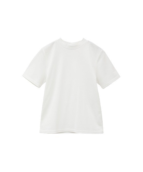 CLANE（クラネ）の「MOCK NECK COMPACT TOPS（Tシャツ/カットソー・レディース・ブラック/ホワイト/アイボリー・1/2）」の7枚目の写真