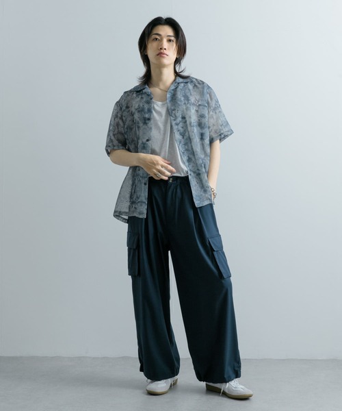 SENSE OF PLACE by URBAN RESEARCH(センスオブプレイスバイアーバンリサーチ)の「『ユニセックス』『セットアップ対応』 ワイドカーゴパンツ(カーゴパンツ・メンズ・ベージュ/ミント/ブラック/グレー/ネイビー・SMALL/MEDIUM/LARGE)」の10枚目の写真