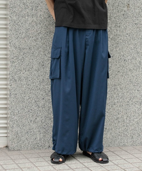 SENSE OF PLACE by URBAN RESEARCH(センスオブプレイスバイアーバンリサーチ)の「『ユニセックス』『セットアップ対応』 ワイドカーゴパンツ(カーゴパンツ・メンズ・ベージュ/ミント/ブラック/グレー/ネイビー・SMALL/MEDIUM/LARGE)」の13枚目の写真