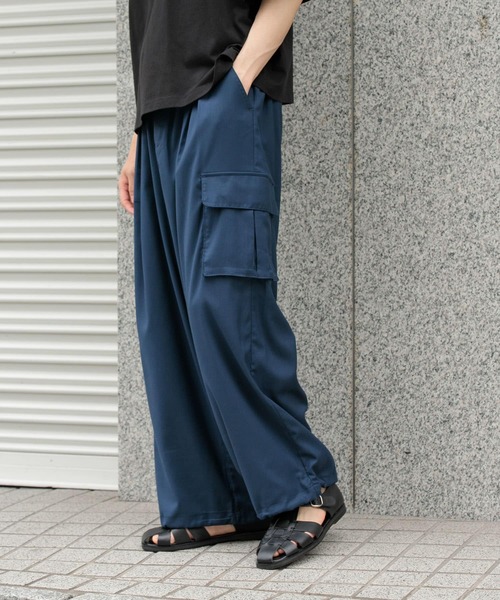 SENSE OF PLACE by URBAN RESEARCH(センスオブプレイスバイアーバンリサーチ)の「『ユニセックス』『セットアップ対応』 ワイドカーゴパンツ(カーゴパンツ・メンズ・ベージュ/ミント/ブラック/グレー/ネイビー・SMALL/MEDIUM/LARGE)」の17枚目の写真