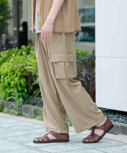 SENSE OF PLACE by URBAN RESEARCH(センスオブプレイスバイアーバンリサーチ)の「『ユニセックス』『セットアップ対応』 ワイドカーゴパンツ(カーゴパンツ・メンズ・ベージュ/ミント/ブラック/グレー/ネイビー・SMALL/MEDIUM/LARGE)」の22枚目の写真