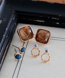 モチーフ入りSETピアス