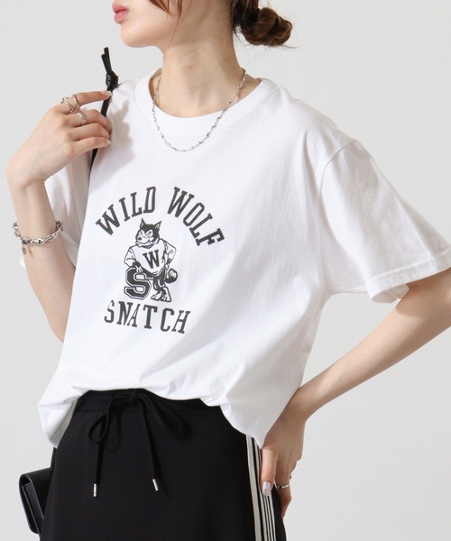 FUNALIVE(ファンアライブ)の「Snatch GILDAN (ギルダン) プリント Tシャツ カレッジ アメカジ柄(Tシャツ/カットソー・メンズ・ホワイト系3/ホワイト系5/ホワイト系その他2/ホワイト系1/ホワイト系2/ホワイト/ホワイト系4/ホワイト系6/ホワイト系その他/ホワイト系その他3/ホワイト系7/ホワイト系8/ホワイト系9/A/ホワイト系その他5/ホワイト系その他6/ホワイト系その他7/ホワイト系その他4/B・S/L/LL/M)」の9枚目の写真