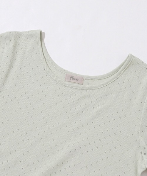 flower(フラワー)の「プチレースティーズ2(Tシャツ/カットソー・レディース・ミント/ホワイト・FREE)」の7枚目の写真