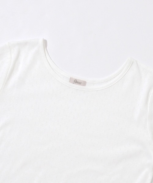 flower(フラワー)の「プチレースティーズ2(Tシャツ/カットソー・レディース・ミント/ホワイト・FREE)」の13枚目の写真