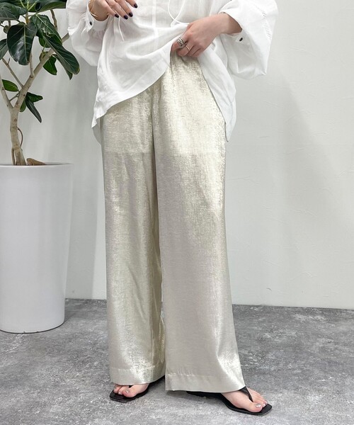 fredy emue（フレディエミュ）の「シャイニーイージーパンツ（その他パンツ・レディース・ブラック/ゴールド・38/36）」の15枚目の写真