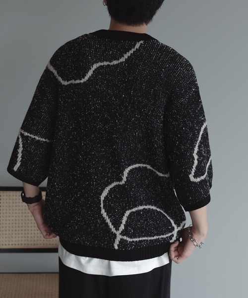 epnok(エプノック)の「ウェーブラインニットポロシャツ(ポロシャツ・メンズ・ブラック/グレイッシュベージュ/ダークブルー・LARGE/SMALL/MEDIUM)」の12枚目の写真