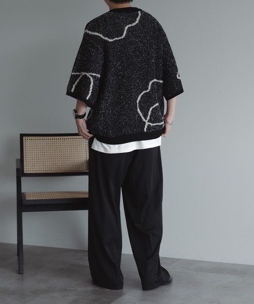 epnok(エプノック)の「ウェーブラインニットポロシャツ(ポロシャツ・メンズ・ブラック/グレイッシュベージュ/ダークブルー・LARGE/SMALL/MEDIUM)」の18枚目の写真