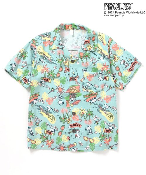 PEANUTS(ピーナッツ)の「PEANUTSコラボ アロハシャツ(シャツ/ブラウス・キッズ・オフホワイト/サックスブルー/レインボー・80/90/100/110/120/130)」の6枚目の写真